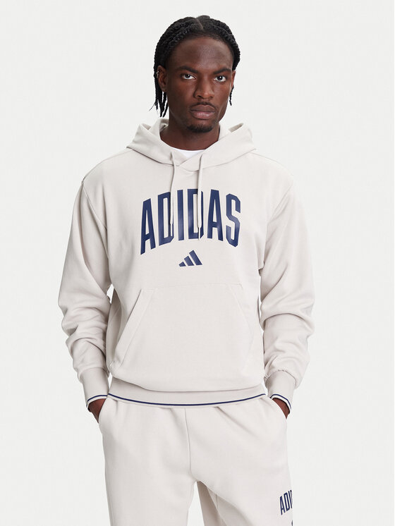 adidas Mikina Collegiate KC3872 Béžová Regular Fit