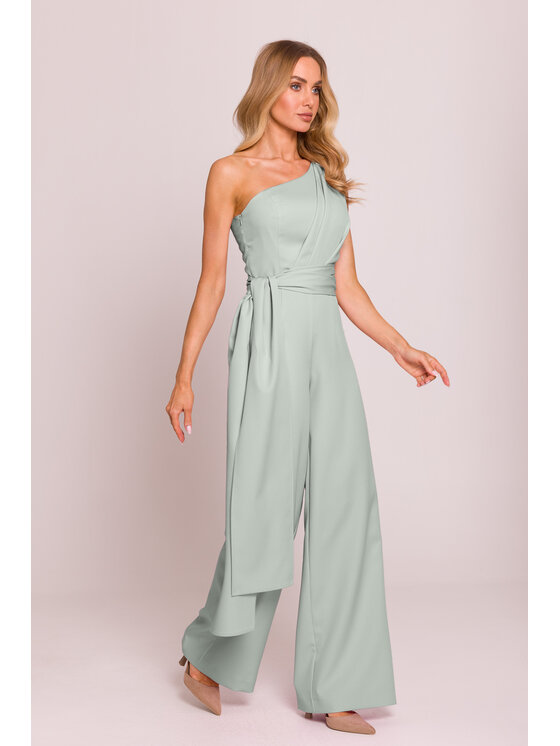 Made of Emotion Made of Emotion Jumpsuit M845 Verde Sexy Straight Fit