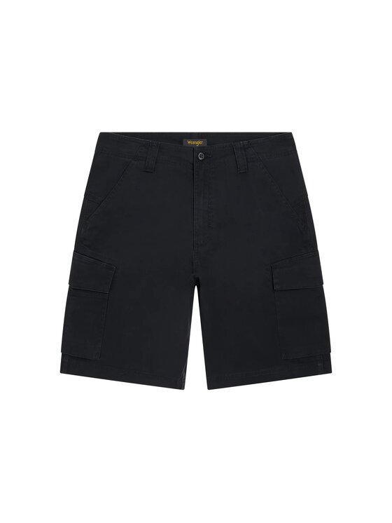 Wrangler Wrangler Szorty materiałowe PK CARGO SHORT Czarny Relaxed Fit
