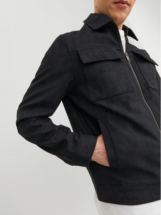 Jack&Jones Jack&Jones Μπουφάν από απομίμηση δέρματος 12213082 Μαύρο Regular Fit