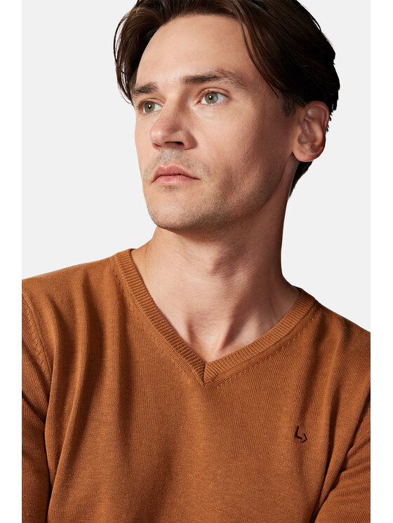Lancerto Lancerto Sweter Lenny SW073223000038 Brązowy Regular Fit