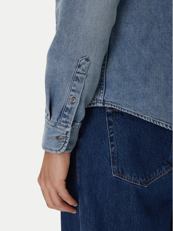 AMI Paris AMI Paris džínová košile USH063.DE0056 Modrá Regular Fit