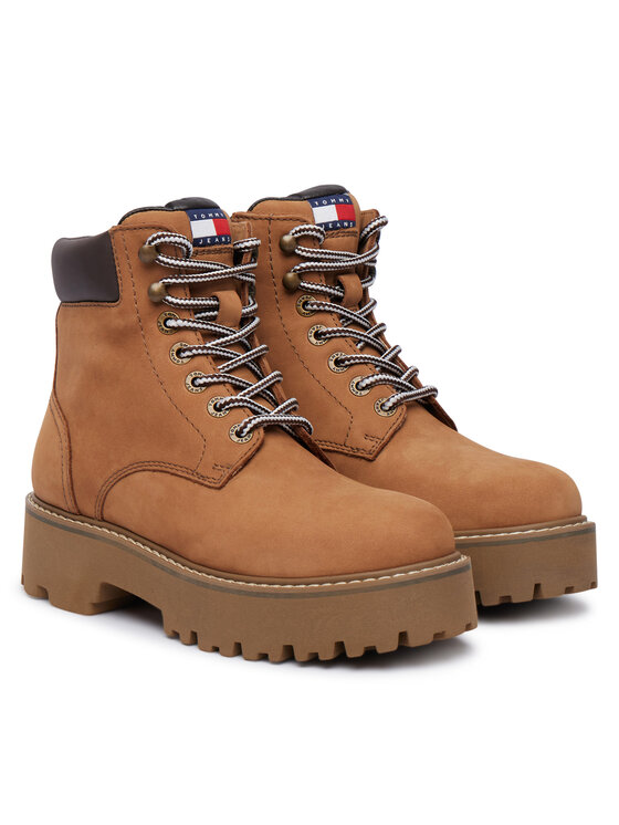 Tommy Jeans Tommy Jeans Туристически oбувки Tjw Platform Nubuck Boots EN0EN03114 Бежов