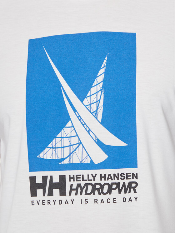 Helly Hansen Helly Hansen Тишърт Hp Race Graphic T-Shirt 34419 Бял Regular Fit