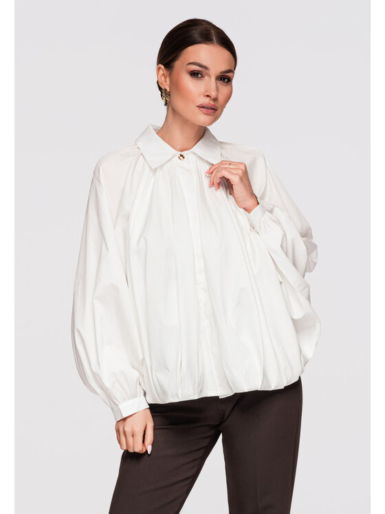 Ombre Ombre Koszula OW-SH-E0006 Biały Oversize