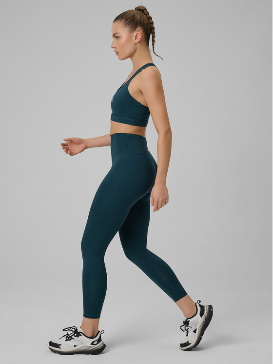 4F 4F Legginsy BASIC+ Turkusowy Slim Fit