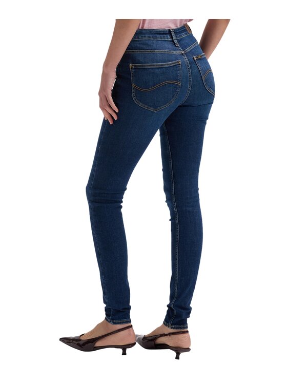 Lee Lee Jeansy 112376761 Granatowy Skinny Fit