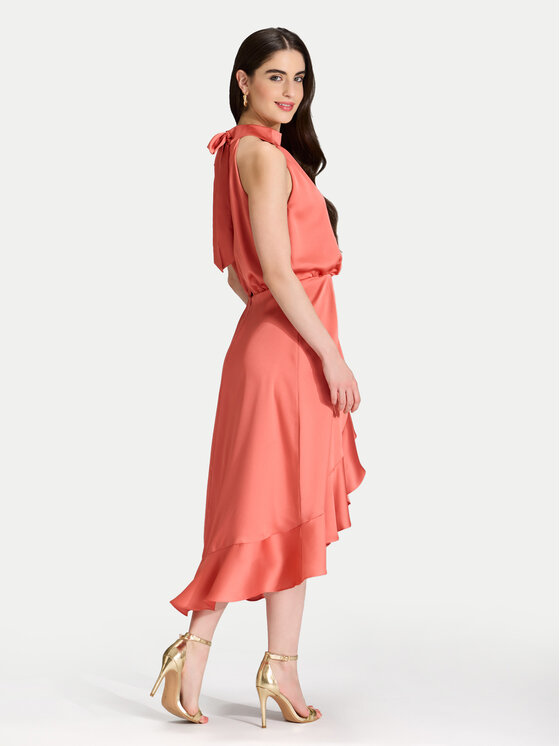 Swing Swing Sukienka koktajlowa 5AH04500 Pomarańczowy Regular Fit