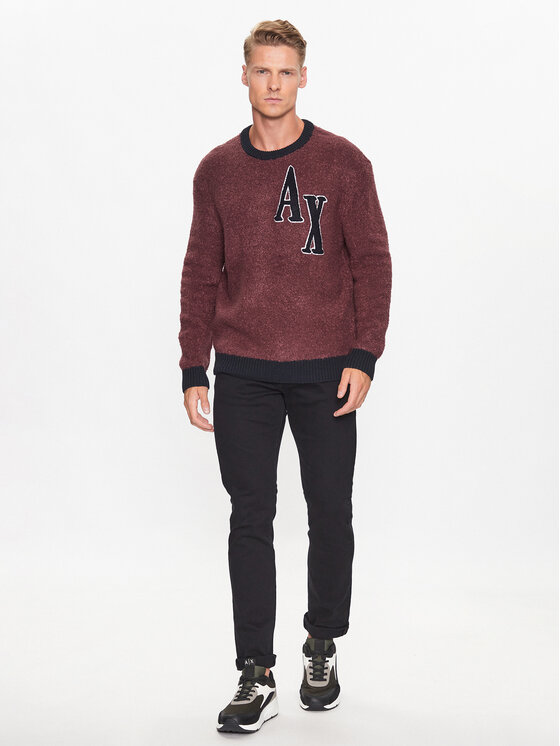 Armani Exchange Armani Exchange Sweter 6RZM2B ZM3GZ 14AU Bordowy Regular Fit