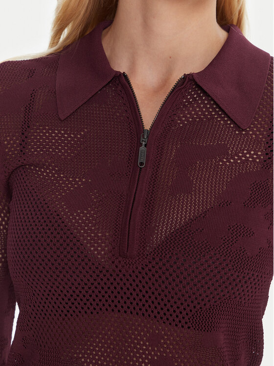 G-Star Raw G-Star Raw Bluza Pointelle D26657-B754 Bordo rdeča Slim Fit