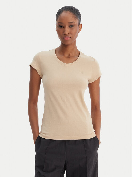 G-Star Raw G-Star Raw Póló Eyben D24533-4107 Ekru Slim Fit
