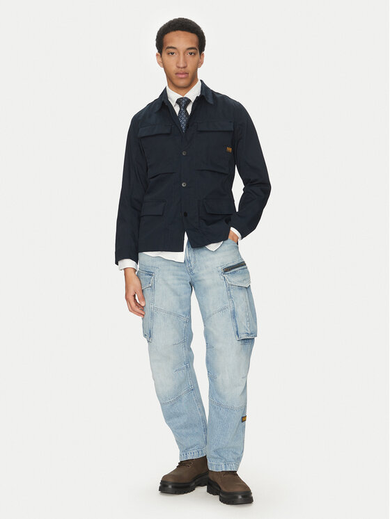 G-Star Raw G-Star Raw Prehodna jakna 4 Pkt Overshirt D26429-D387 Mornarsko modra Slim Fit