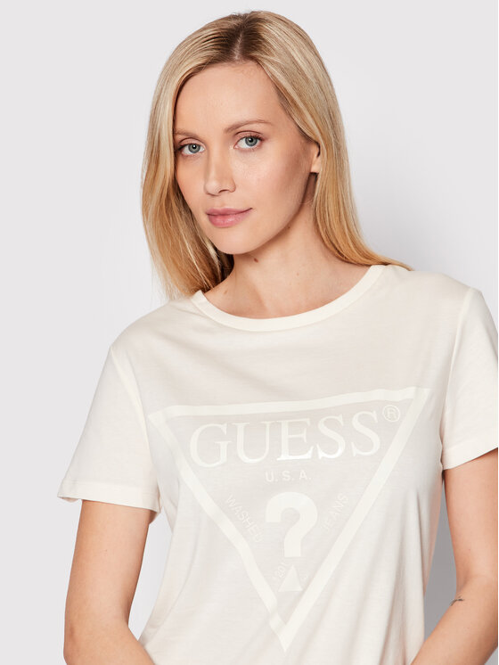 Guess Guess T-särk V2YI07 K8HM0 Beež Regular Fit