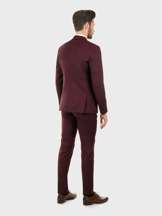 Evenemen Evenemen Garnitur SLIVEN Bordowy Slim Fit