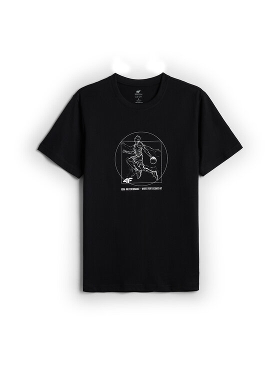 4F 4F T-Shirt STUDIO 4F Czarny Regular Fit