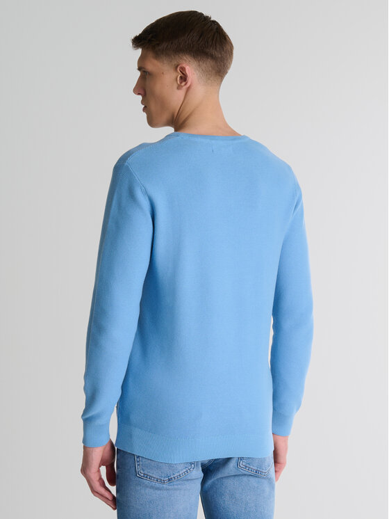 BIG STAR BIG STAR Sweter VASONITEX Niebieski Basic Fit
