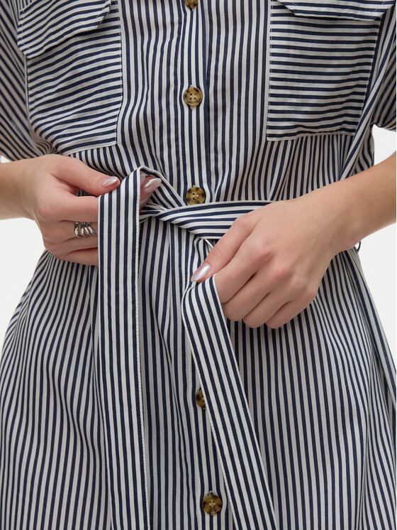 Vero Moda Vero Moda Krekla kleita Bumpy 10325828 Tumši zils Loose Fit