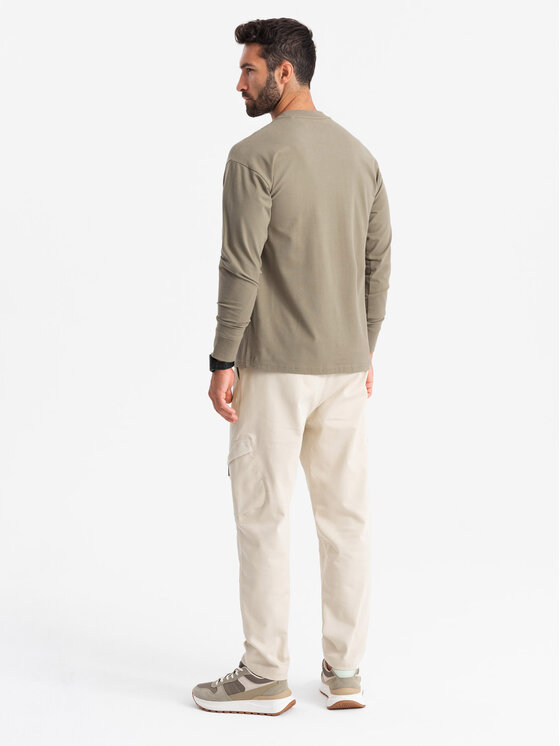 Ombre Ombre Joggery OM-PAJO-0199 Beżowy Regular Fit