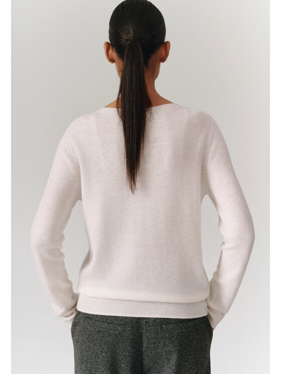 TATUUM TATUUM Sweter ROSSA Kremowy Classic Fit