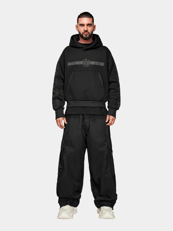 MADE BY SOCIETY MADE BY SOCIETY Spodnie materiałowe RAW - P17773 Czarny Basic Fit