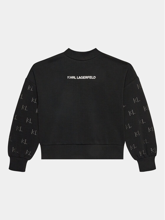 Karl Lagerfeld Kids Μπλούζα Z15459 S Μαύρο Regular Fit