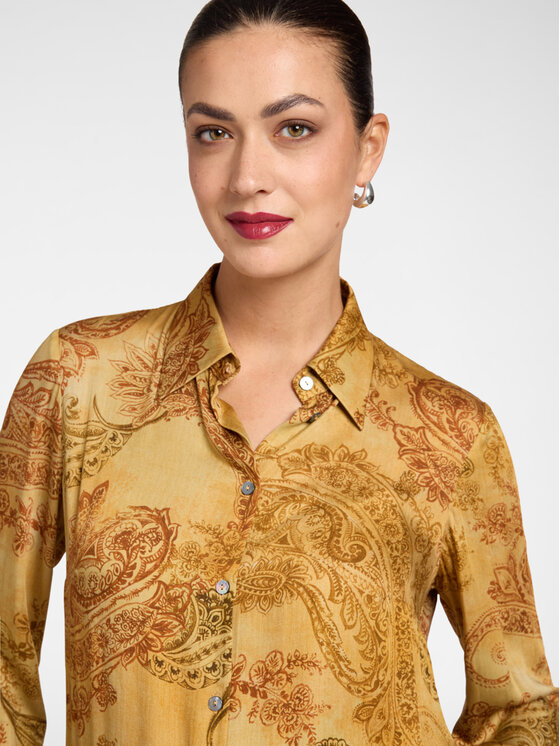 Elena Mirò Elena Mirò Camicia 5045P100375N001 Oro Regular Fit
