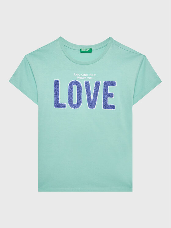 United Colors Of Benetton Tricou 3096C10AY Verde Oversize