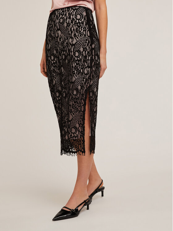 Motivi Motivi Gonna midi 1191Q001028N033 Nero Slim Fit