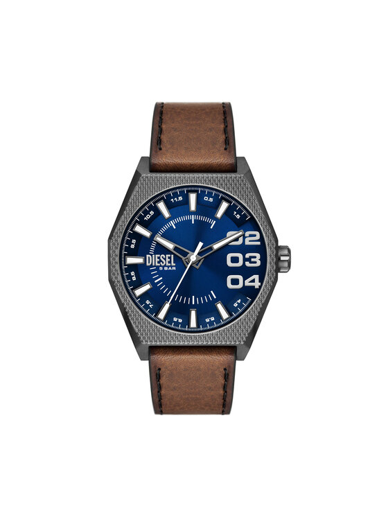 Diesel Diesel Часовник Double Scraper DZ2189 Кафяв