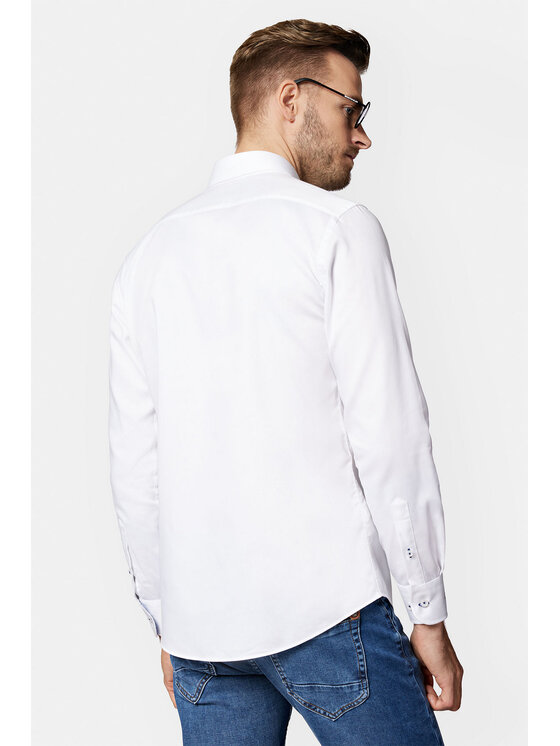Lancerto Lancerto Koszula Coral KO073123000031 Biały Slim Fit