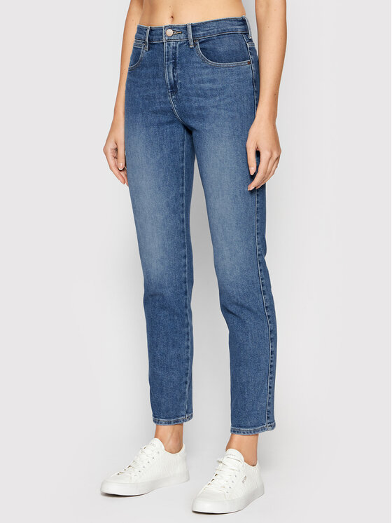 Wrangler Jeans hlače Way Out West W26LXR44T 112145950 Modra Slim Fit