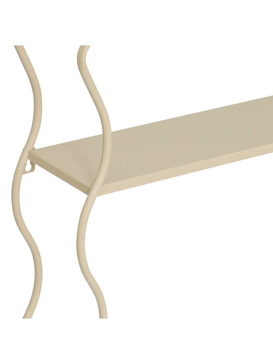 MIAhome MIAhome Półka metalowa, falista, beżowa Judy 40x12x58 cm Beżowy