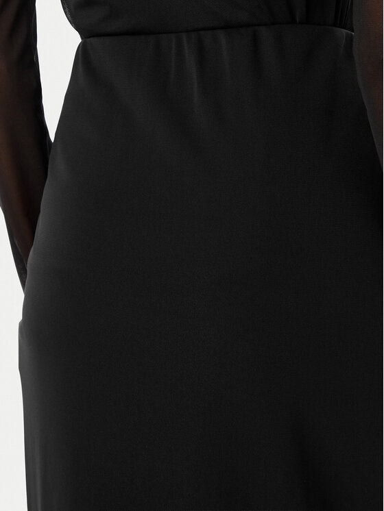 Rinascimento Rinascimento Midi suknja CFC0123489003 Crna Regular Fit