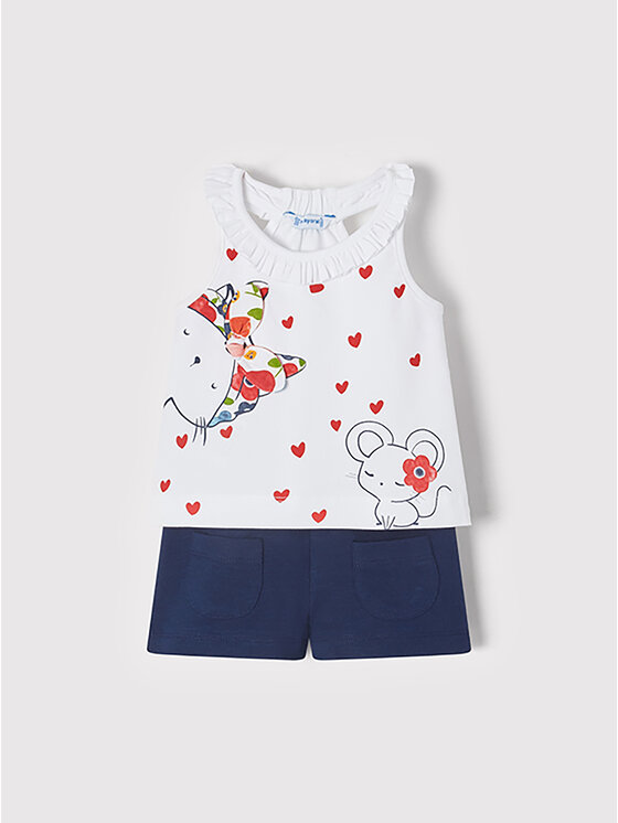 Completo top e pantaloncini 1242 Multicolore