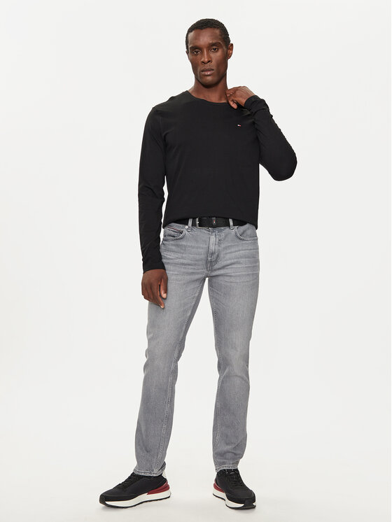 Tommy Hilfiger Tommy Hilfiger Komplet 3 majic z dolgimi rokavi UM0UM03378 Črna Regular Fit