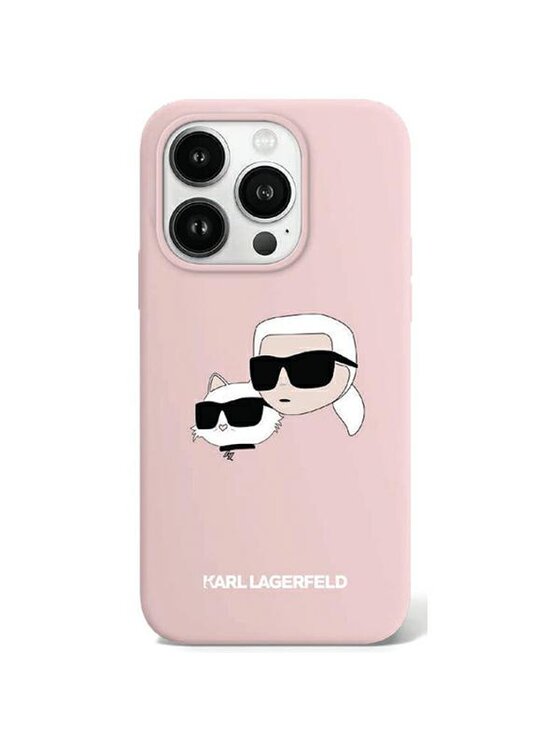 Etui na telefon KARL LAGERFELD, Różowe, Apple iPhone 15