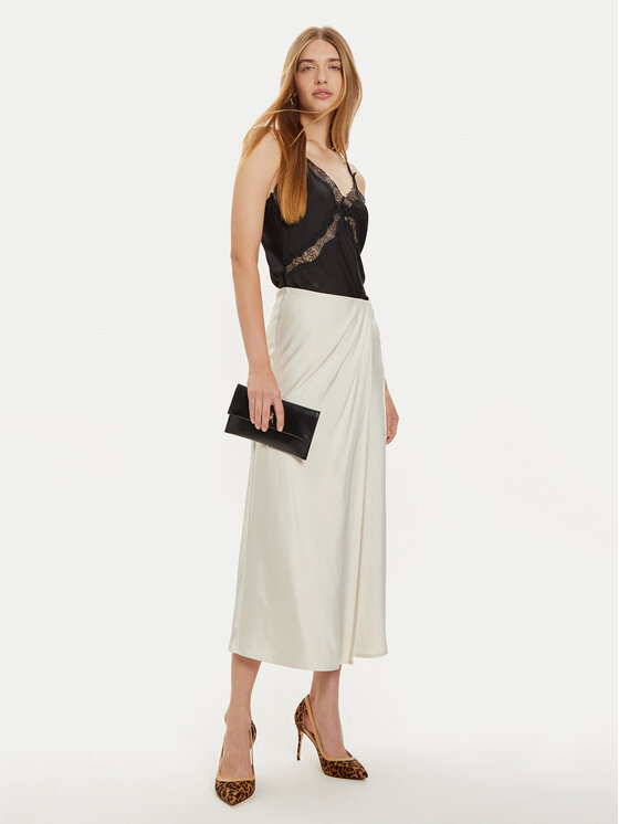 Guess Guess Midi szoknya Anastasia W4BD56 WGIG2 Ekru Regular Fit