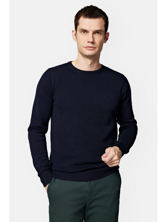 Lancerto Lancerto Sweter Tony SW073223000070 Granatowy Regular Fit