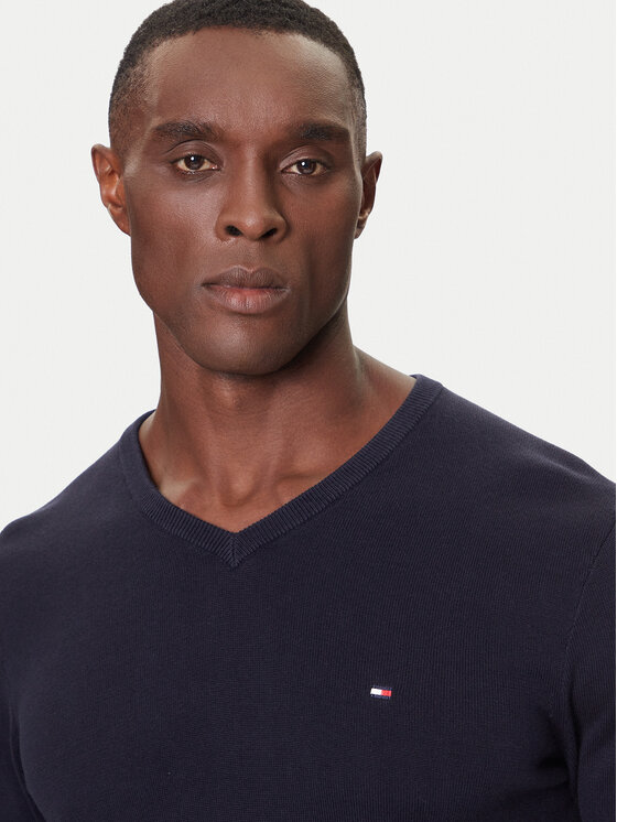 Tommy Hilfiger Tommy Hilfiger Pulover MW0MW42249 Bleumarin Regular Fit