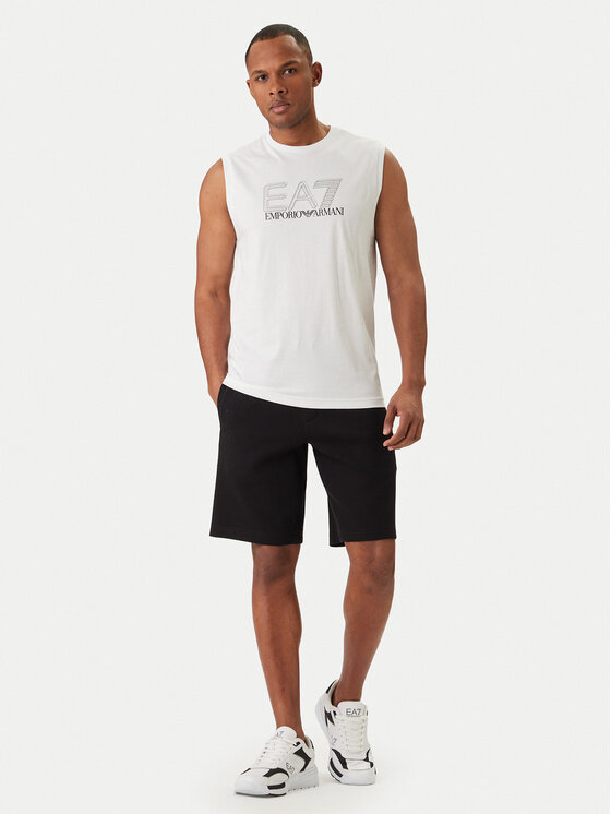 EA7 Emporio Armani EA7 Emporio Armani Majica brez rokavov 7M001306 AF10375 U0002 Bela Regular Fit