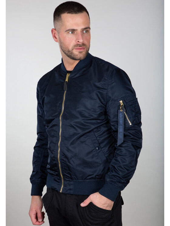 Alpha Industries Alpha Industries Kurtka bomber MA-1 VF Light Bomber Jacket Niebieski Slim Fit