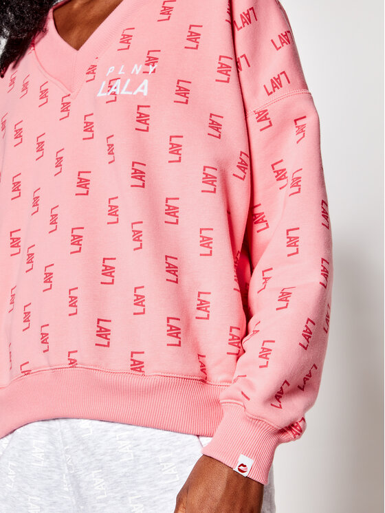 PLNY LALA PLNY LALA Bluza Monogram 00008 Różowy Baseball Fit