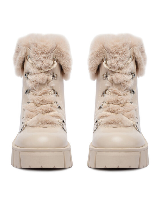 DeeZee DeeZee Schnürschuhe 90190-6 Écru