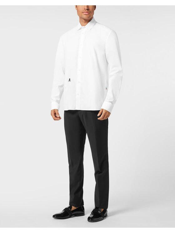 PHILIPP PLEIN PHILIPP PLEIN Koszula 26107 Biały Fitted Fit