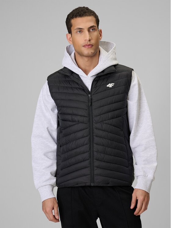 4F 4F Γιλέκο 4FWSS26TVJAM345-20S Μαύρο Regular Fit