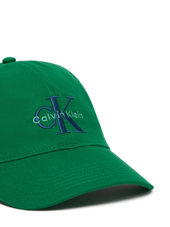 Calvin Klein Calvin Klein Czapka z daszkiem Monologo Embroidery Baseball Cap LV04G5004G Zielony