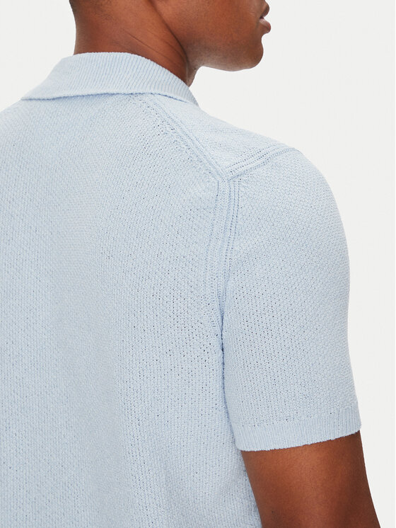Tommy Hilfiger Tommy Hilfiger Polo MW0MW39531 Błękitny Regular Fit