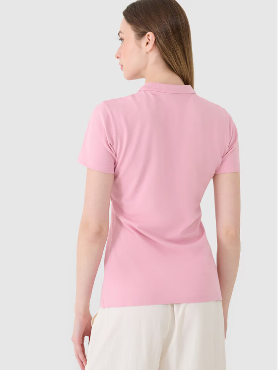 4F 4F Polo 4FWMM00TPTSF365-56S Rosa Slim Fit