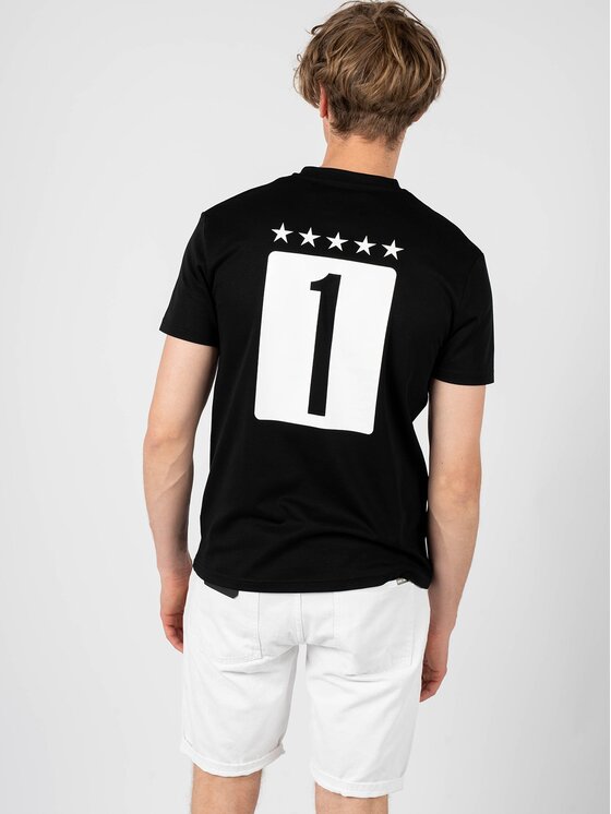 Les Hommes Les Hommes T-Shirt LF224302-0700-9001 | Grafic Print Μαύρο Regular Fit