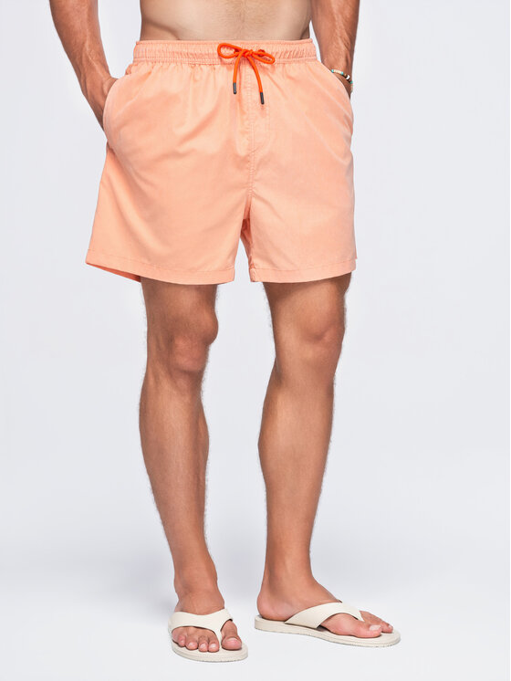 Ombre Ombre Szorty kąpielowe OM-SRSS-0216 Pomarańczowy Regular Fit